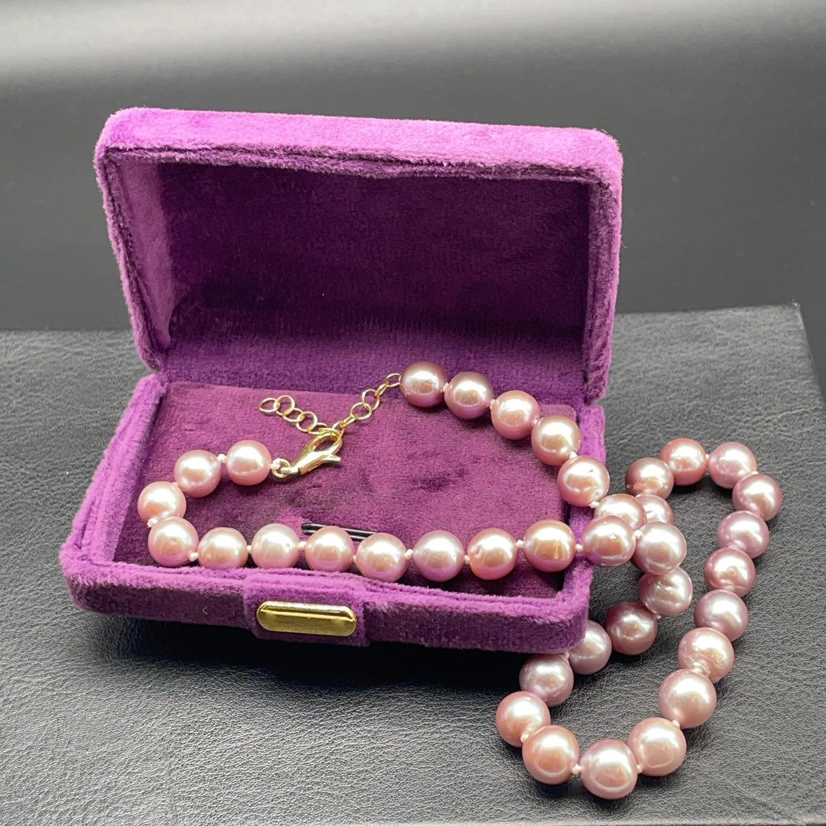 Collana di Perle Coltivate Malva e Lilla
