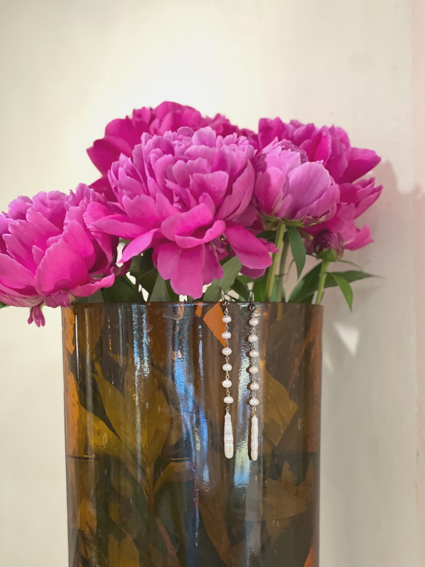 Orecchini Lunghi con Perle Scaramazze e Filigrana d’Argento (Codice: OE LSC 02)