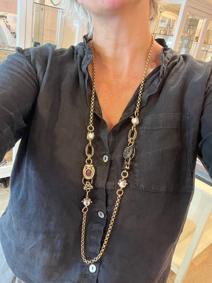 Collana Rubino e Perla