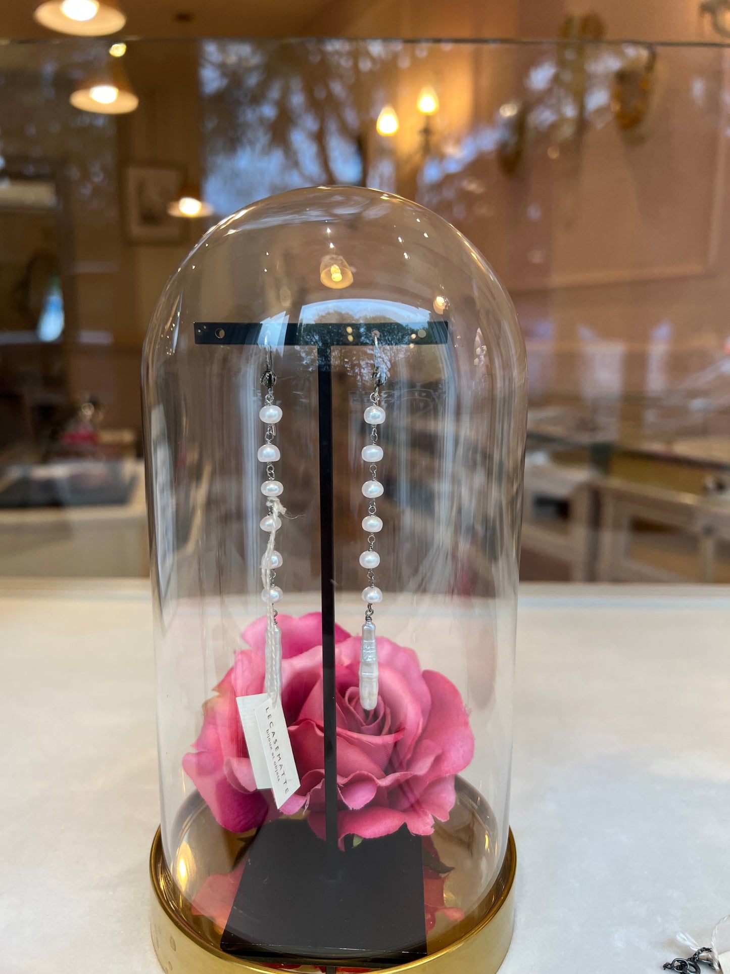 Orecchini Lunghi con Perle Scaramazze e Filigrana d’Argento (Codice: OE LSC 02)