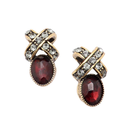 Orecchini Granato Ovale (Codice: OE GO 01)