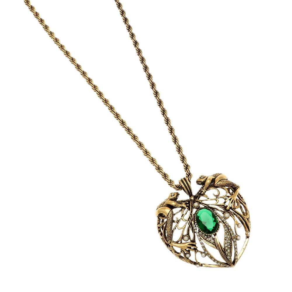Collana Rane e Cristallo Verde (Codice: CO RCV 01)