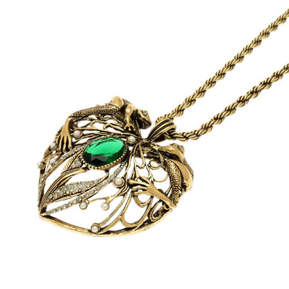 Collana Rane e Cristallo Verde