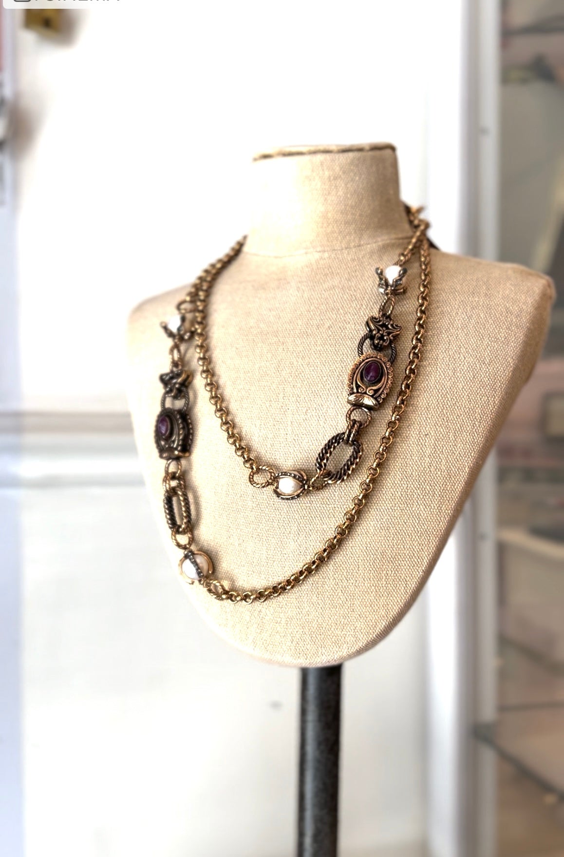 Collana Lunga con Perle e Rubini (Codice: CO PR 01)