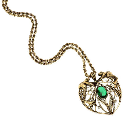 Collana Rane e Cristallo Verde