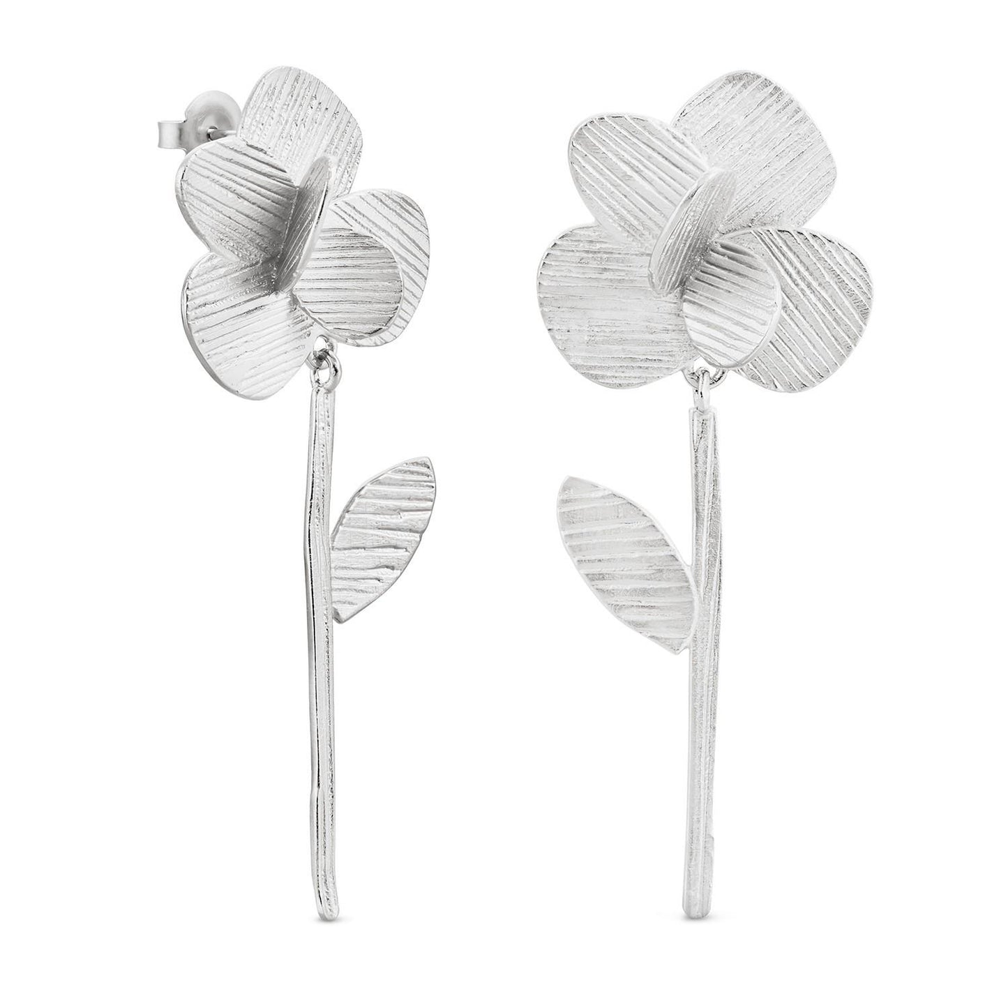 Orecchini Fiore Argento