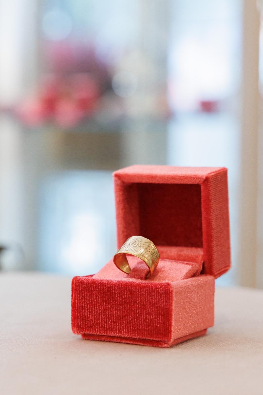 Anello Foglia Dorata