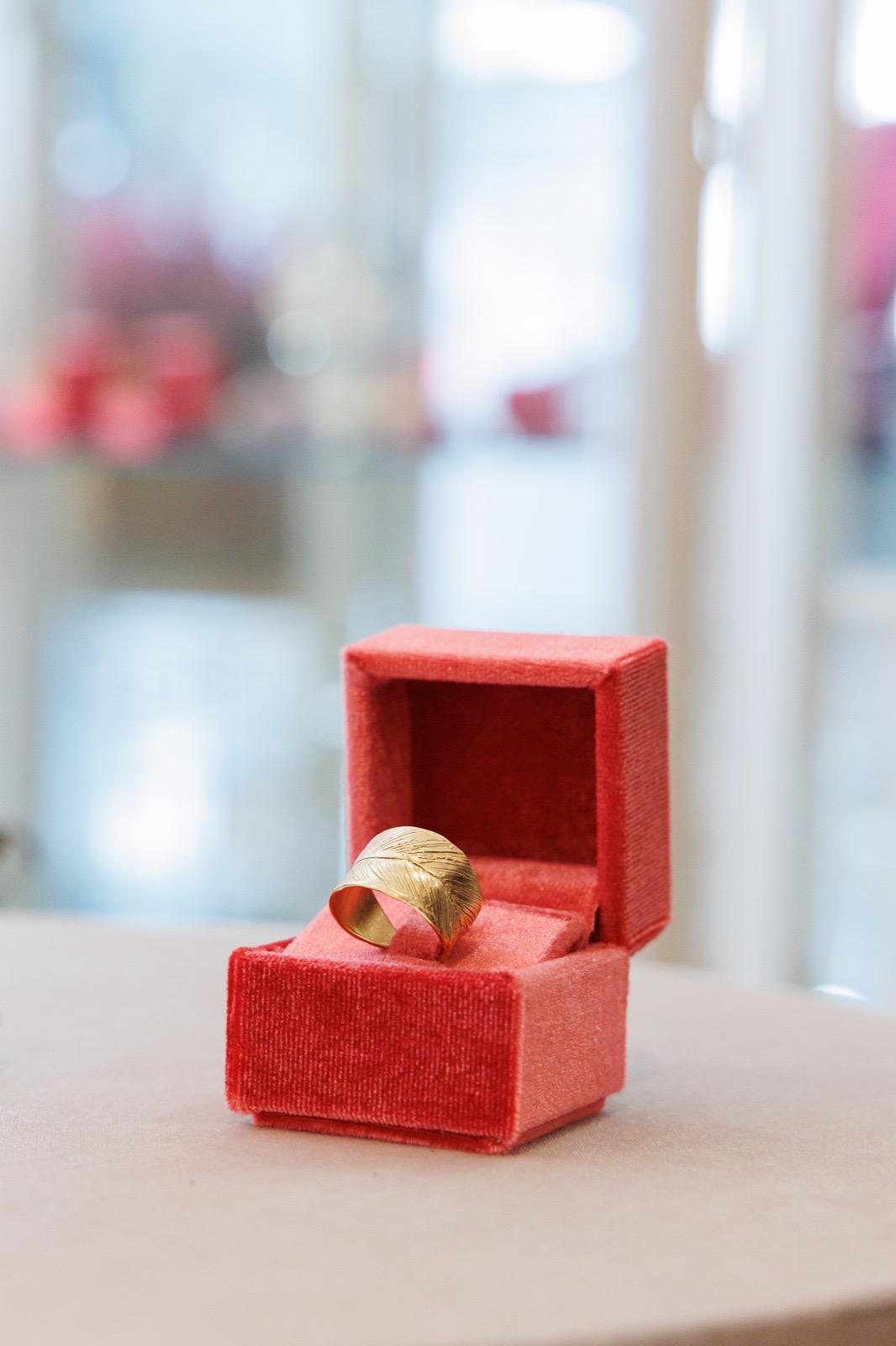 Anello Foglia Dorata