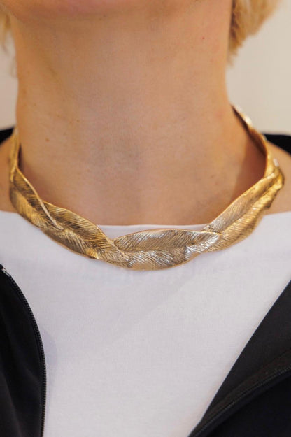 Collier Foglie Intrecciate