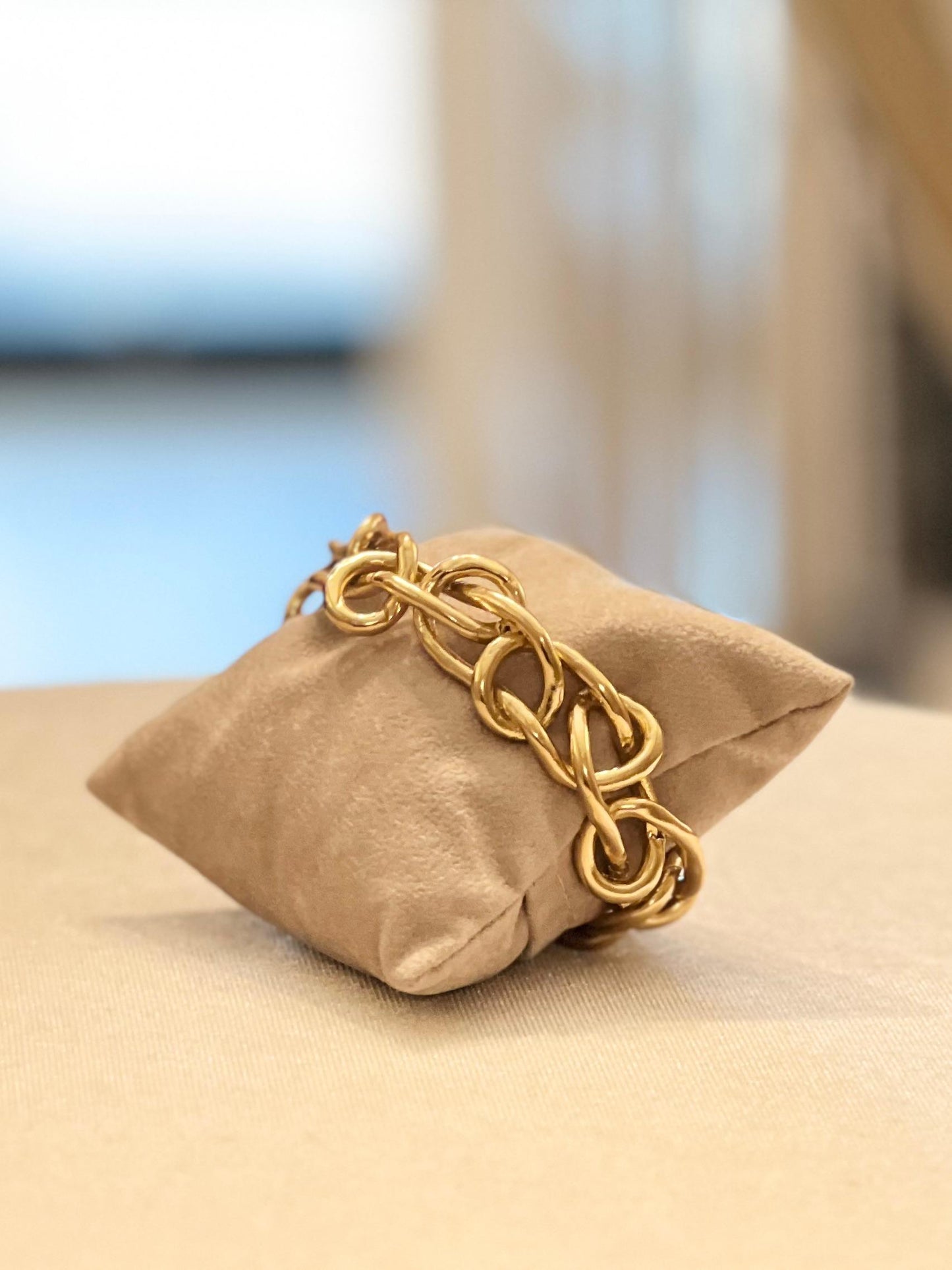 Bracciale Catena in Bronzo Bagnato Oro 24 Carati (Codice: BR BROO 002)