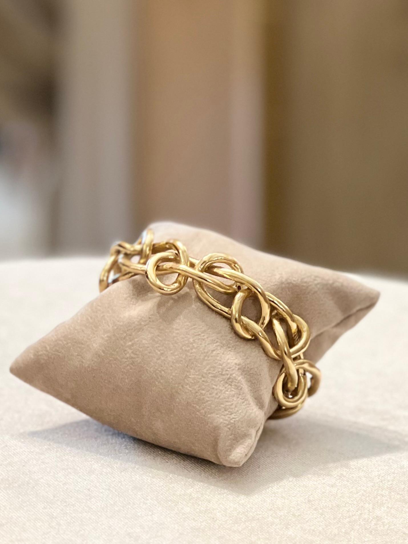 Bracciale Catena in Bronzo Bagnato Oro 24 Carati (Codice: BR BROO 002)