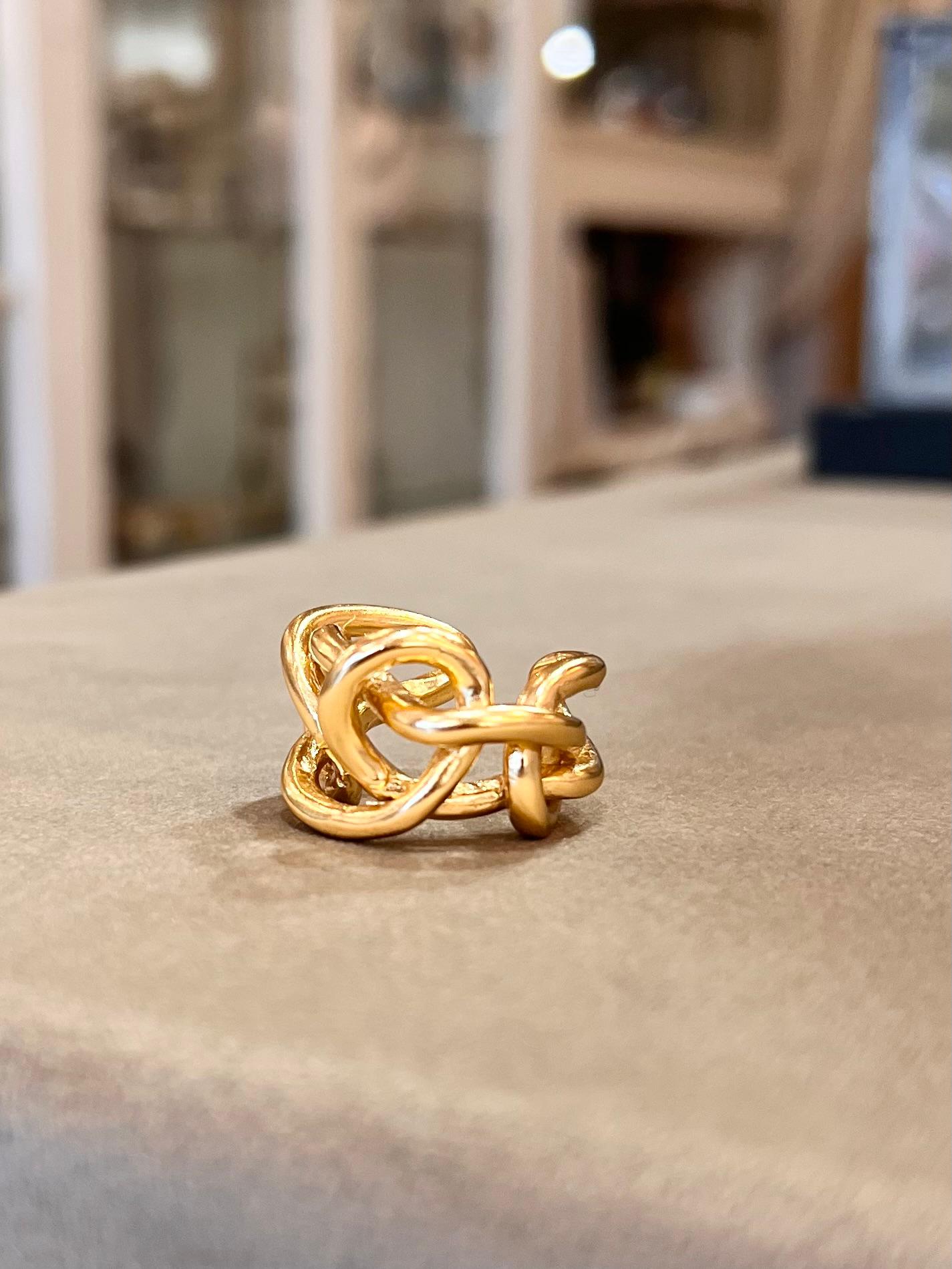 Anello Catena in Bronzo Bagnato Oro 24 Carati