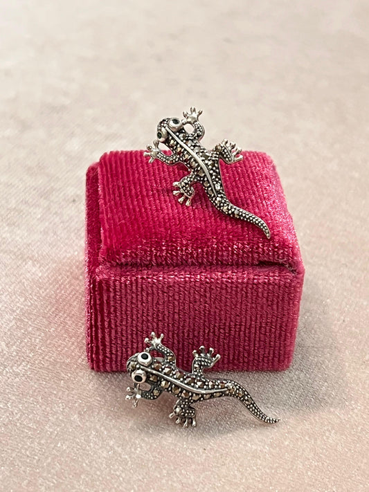 Orecchini Geco Argento e Marcassiti (Codice: OR GE 026)