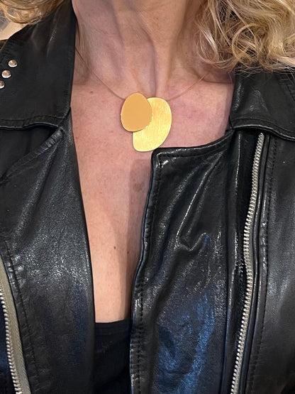Collana in Ottone Lucido e Satinato