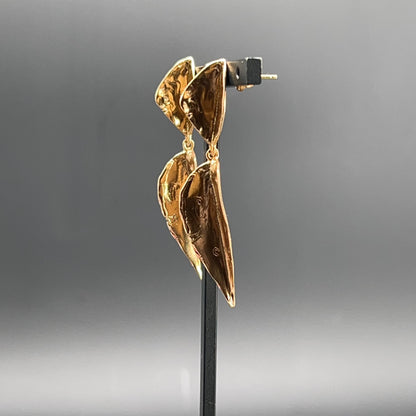 Orecchini Foglia Dorata