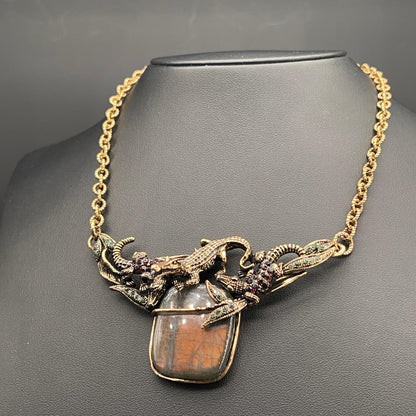 Collana Coccodrilli con Labradorite