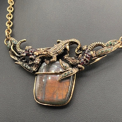 Collana Coccodrilli con Labradorite