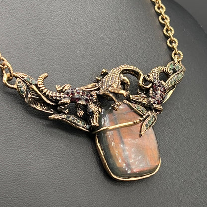 Collana Coccodrilli con Labradorite