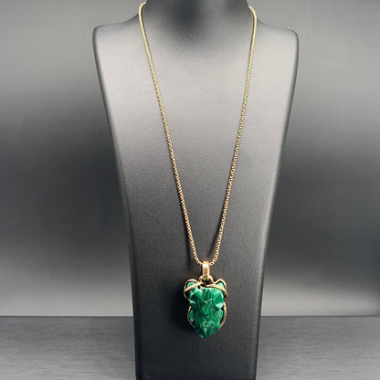 Collana Rospo in Malachite (Codice: CO RO 002)