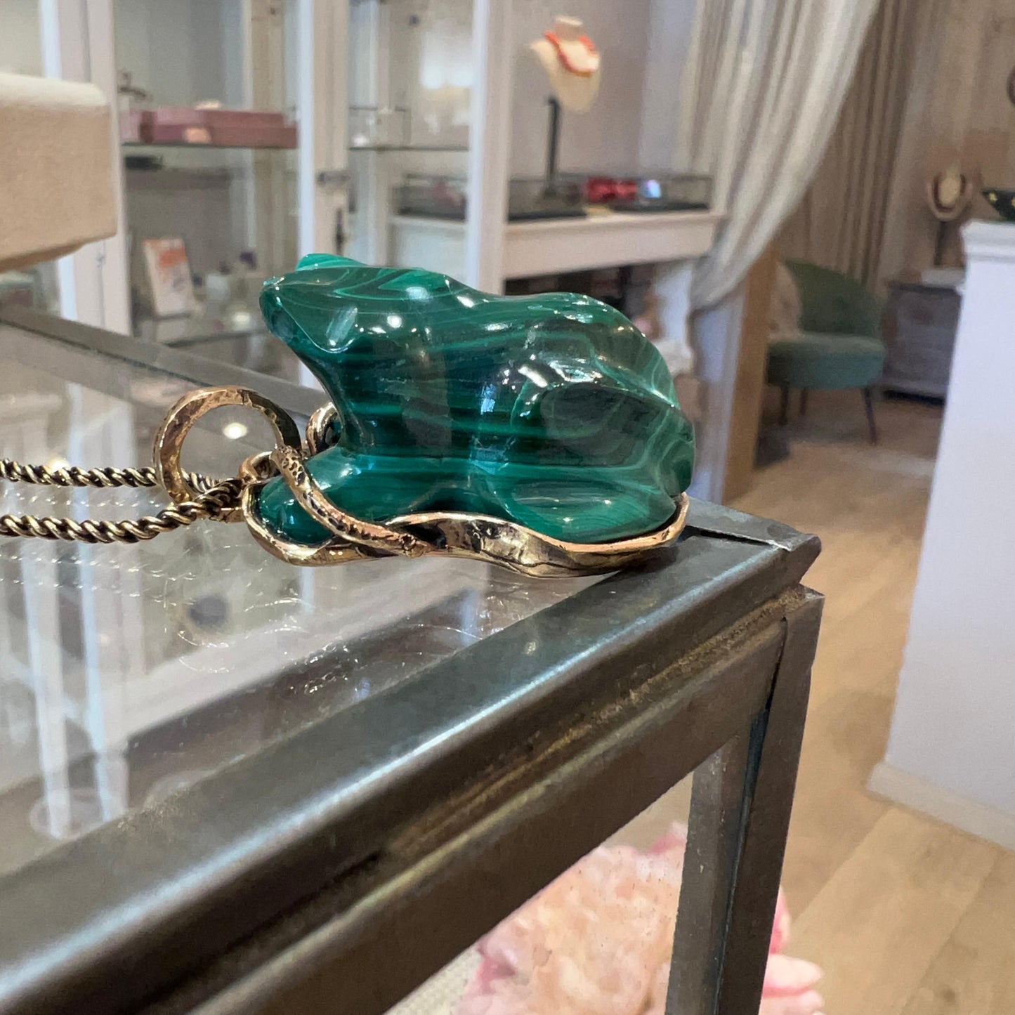 Collana Rospo in Malachite (Codice: CO RO 002)