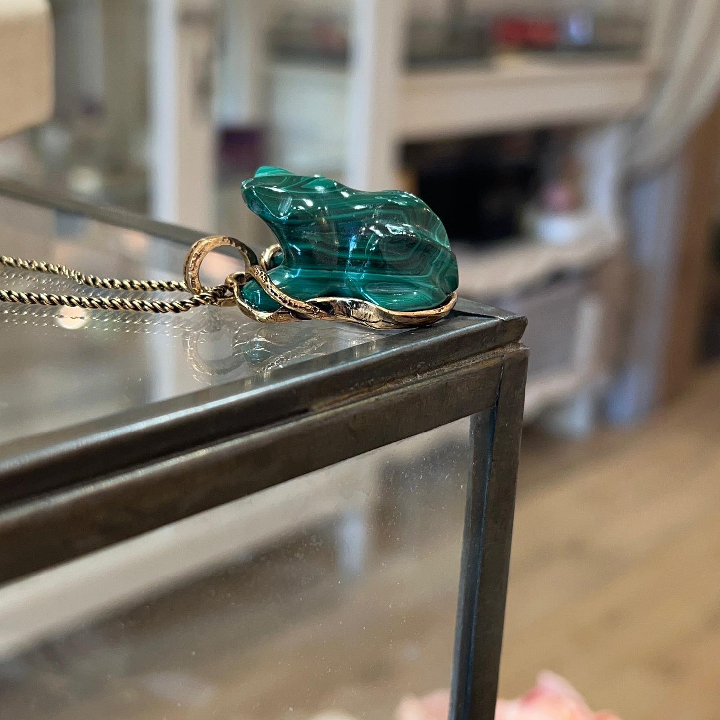 Collana Rospo in Malachite (Codice: CO RO 002)