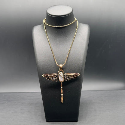 Collana Libellula Quarzo Rosa (Codice: CO LI 002)