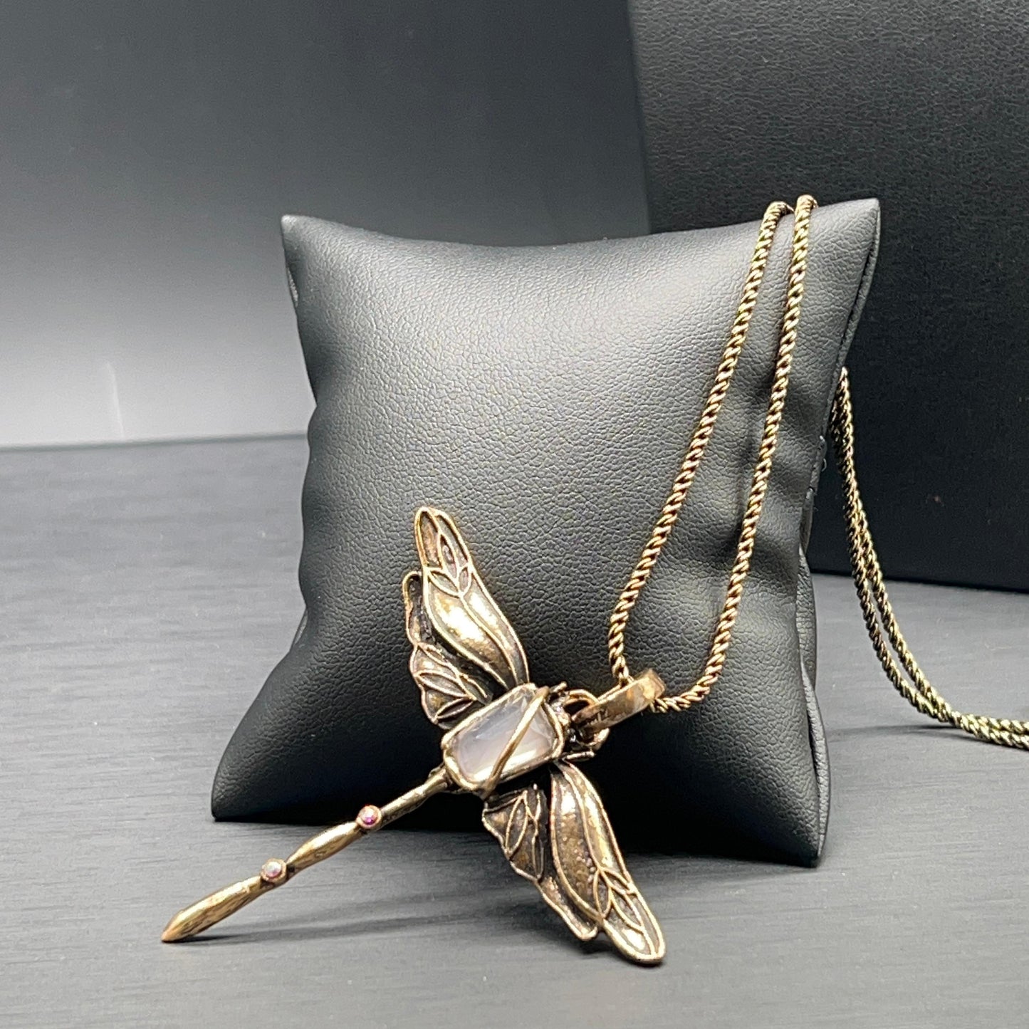 Collana Libellula Quarzo Rosa (Codice: CO LI 002)