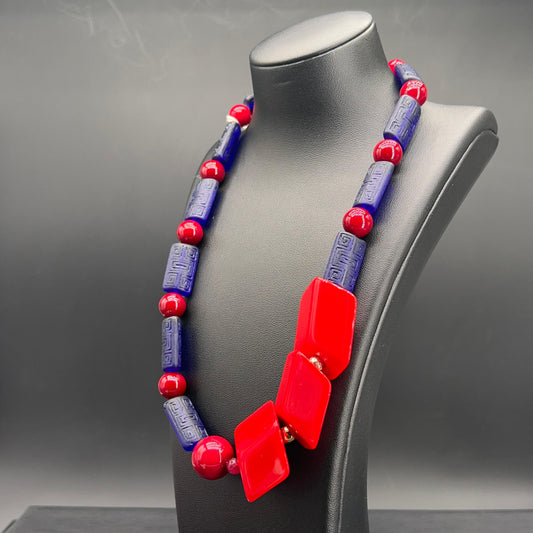 Collana Rosso Lapis Vintage