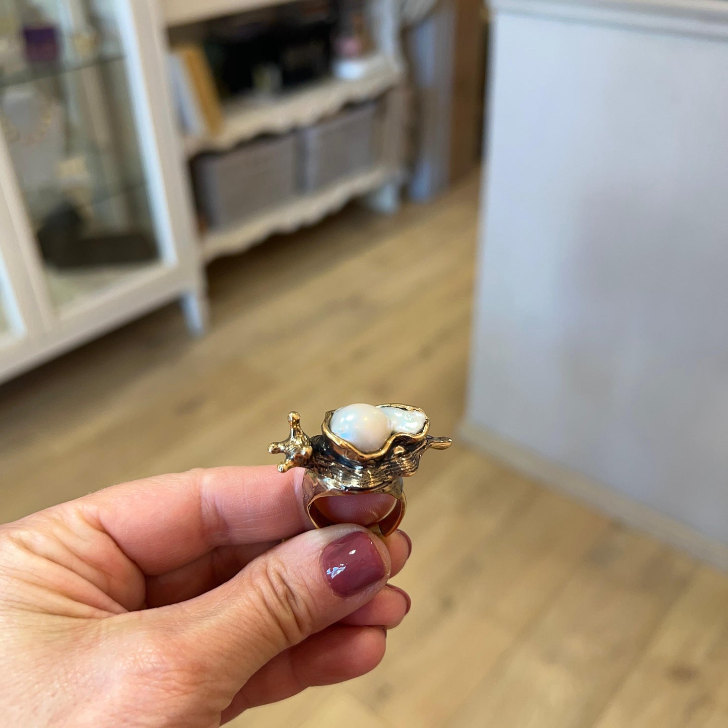 Anello Lumaca con Perla Scaramazza