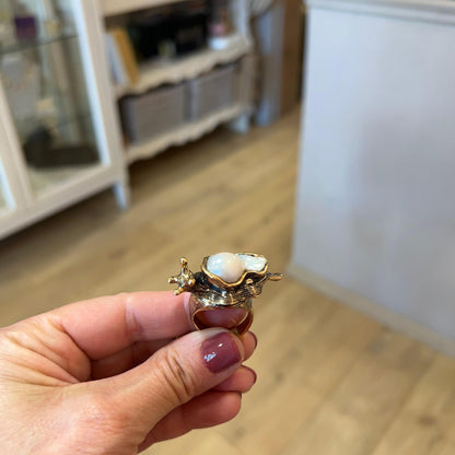 Anello Lumaca con Perla Scaramazza