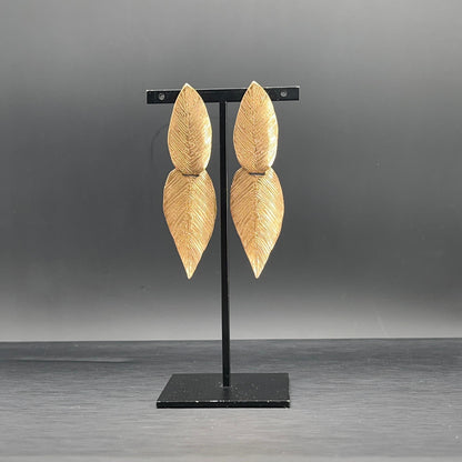 Orecchini Foglia Dorata
