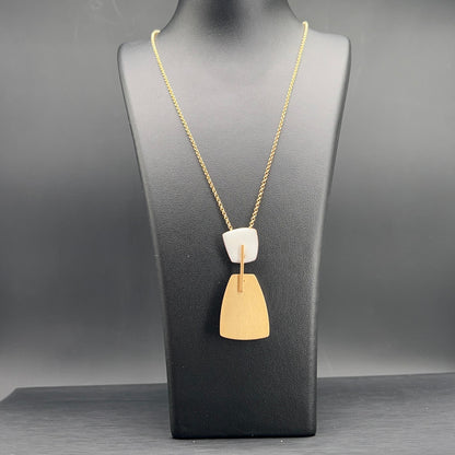 Collana Pendente Avorio e Oro