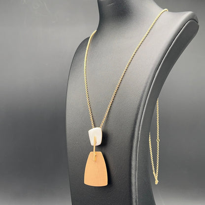 Collana Pendente Avorio e Oro