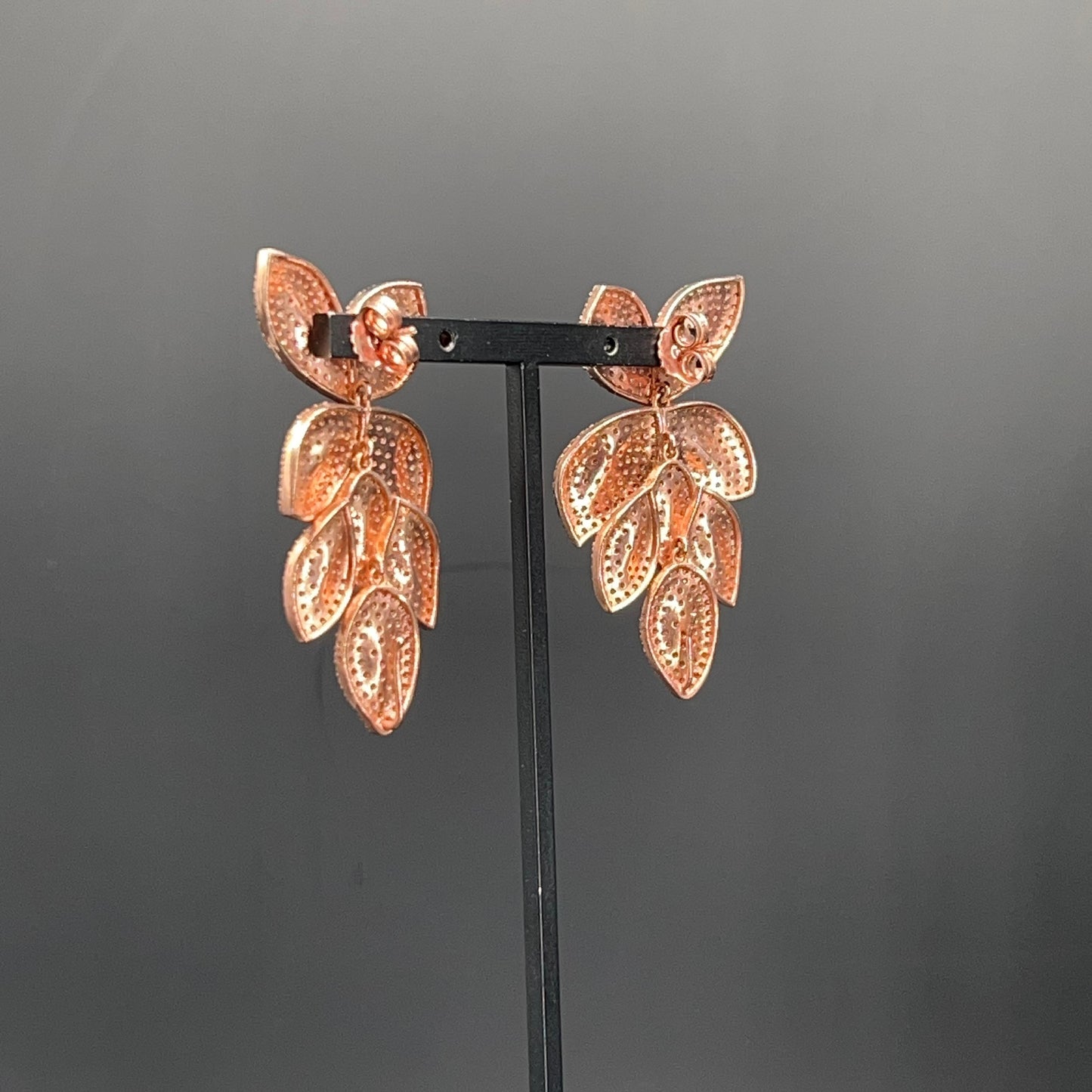 Orecchini Foglie Champagne