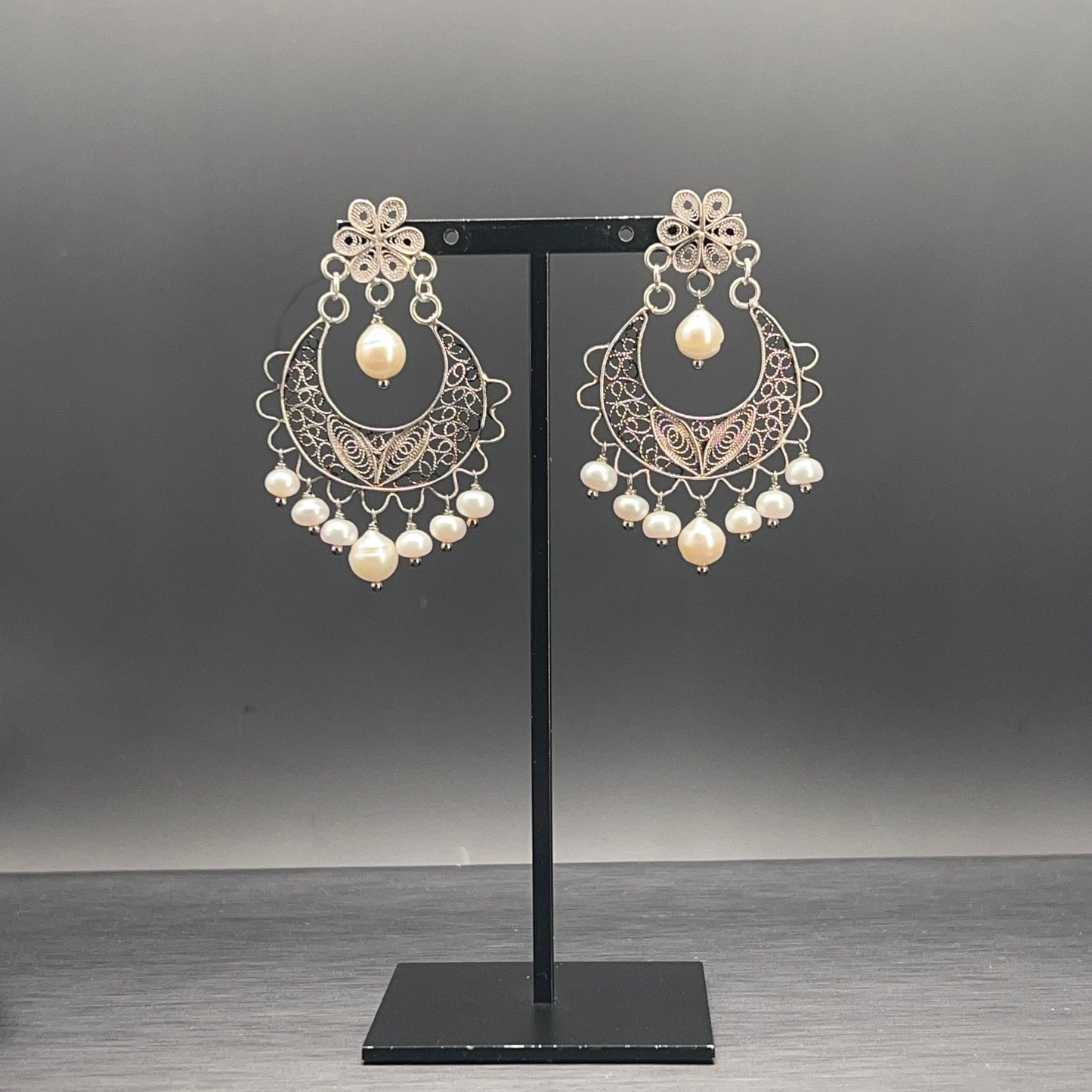 Orecchini Filigrana d’Argento con Perle