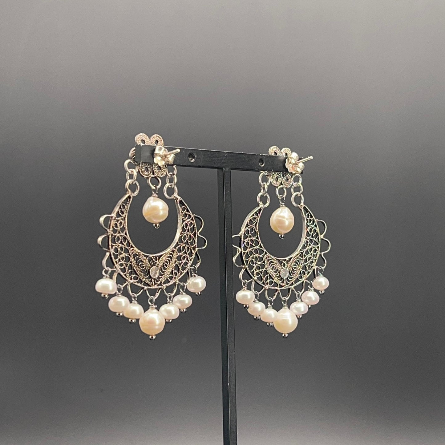 Orecchini Filigrana d’Argento con Perle