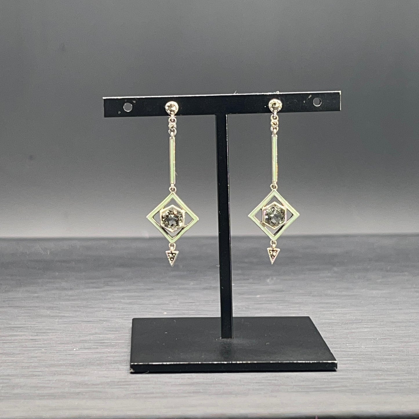 Orecchini Art Déco con Prasiolite