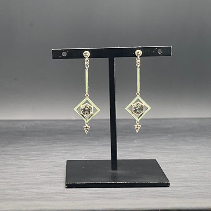 Orecchini Art Déco con Prasiolite