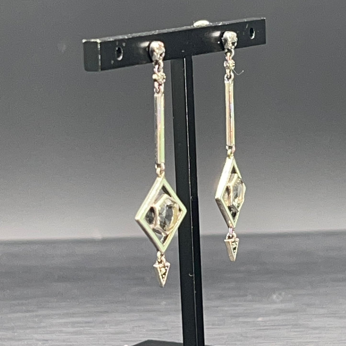 Orecchini Art Déco con Prasiolite