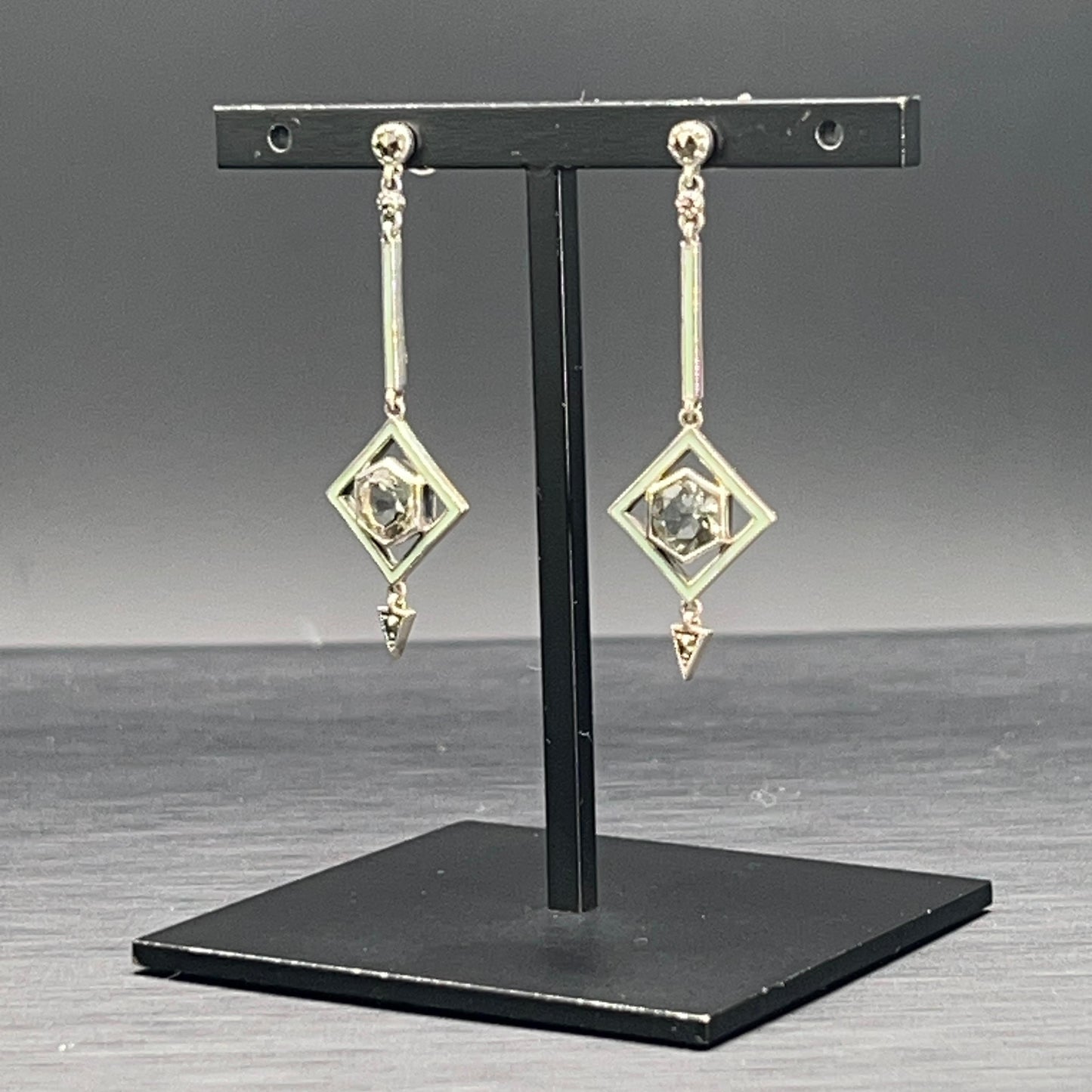 Orecchini Art Déco con Prasiolite