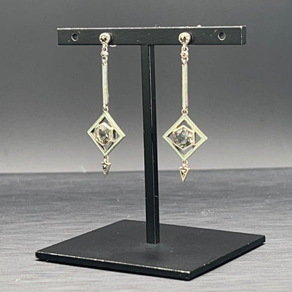 Orecchini Art Déco con Prasiolite