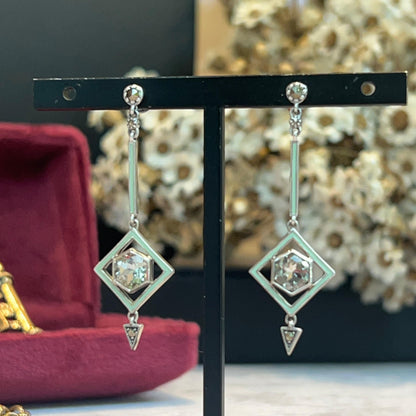 Orecchini Art Déco con Prasiolite