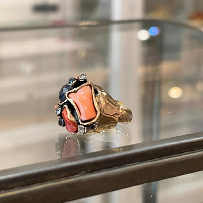 Anello Regolabile con Ametista e Swarovski