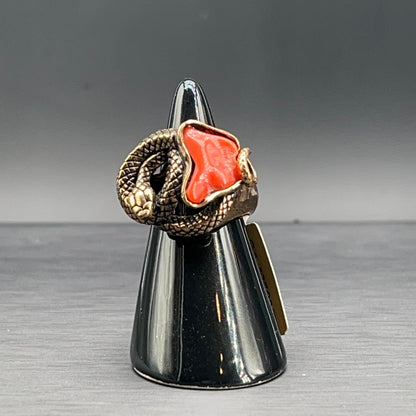 Anello Scultura Rosso Antico