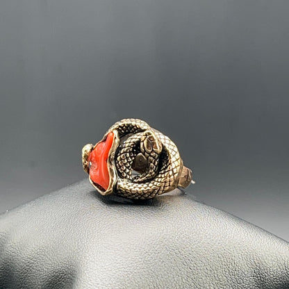 Anello Scultura Rosso Antico