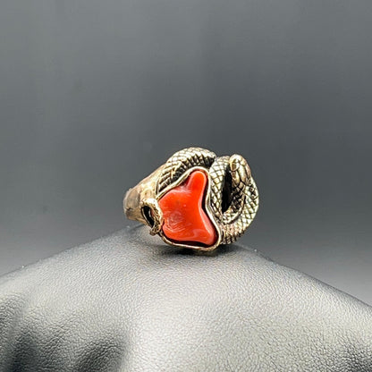 Anello Scultura Rosso Antico
