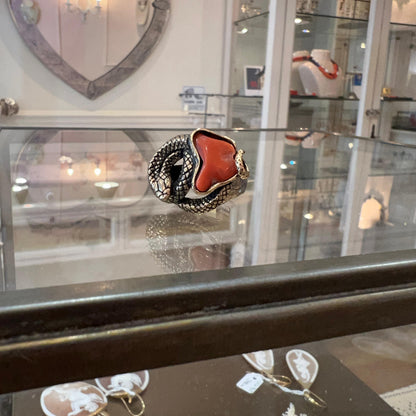 Anello Scultura Rosso Antico