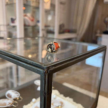 Anello Scultura Rosso Antico