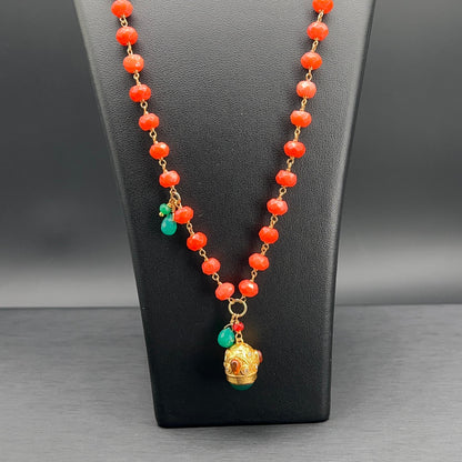 Collana Rosario con Pendente Lanterna