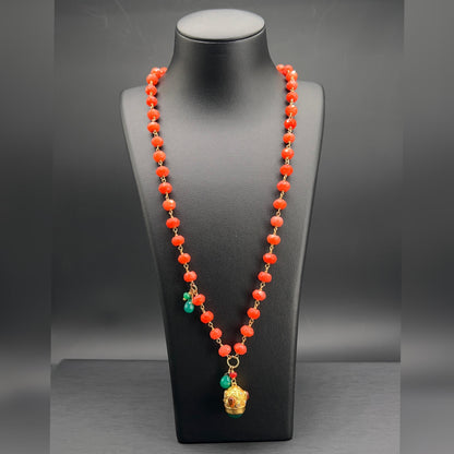 Collana Rosario con Pendente Lanterna